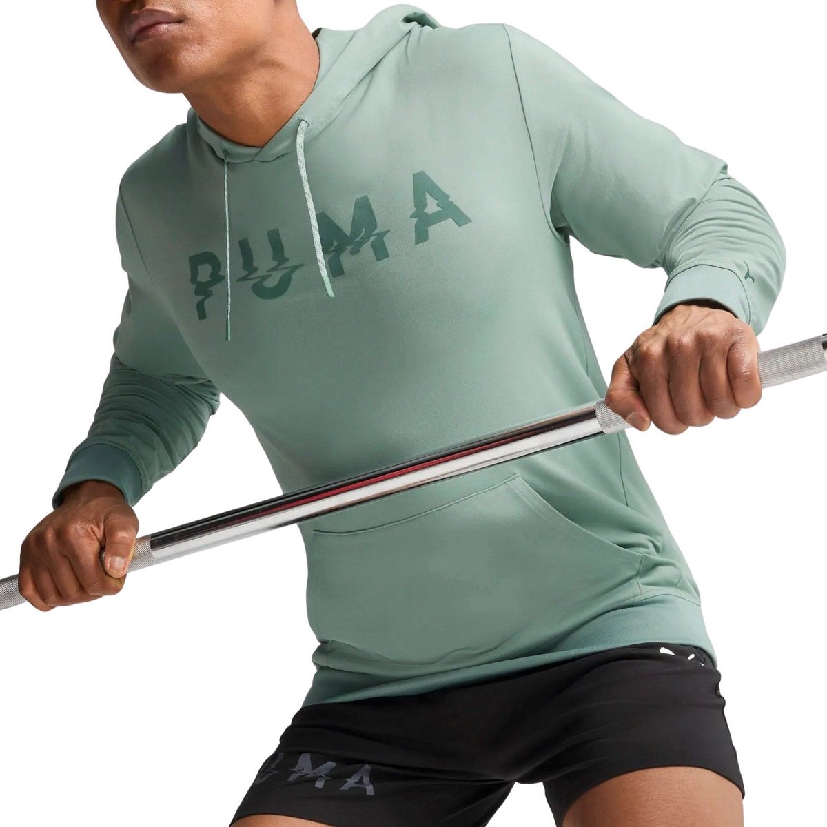 Puma Cloudspun Branded Hoodie Heren Groen