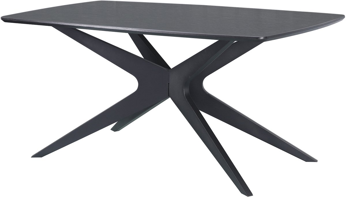Notio Living Eettafel-160 - Zwart Houtlook