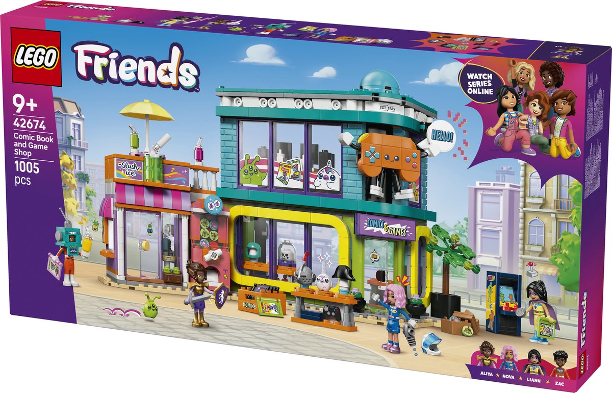 LEGO Friends Stripboeken- en Gamewinkel Speelgoedwinkel Bouwpakket voor Kinderen - 42674 – foto 8