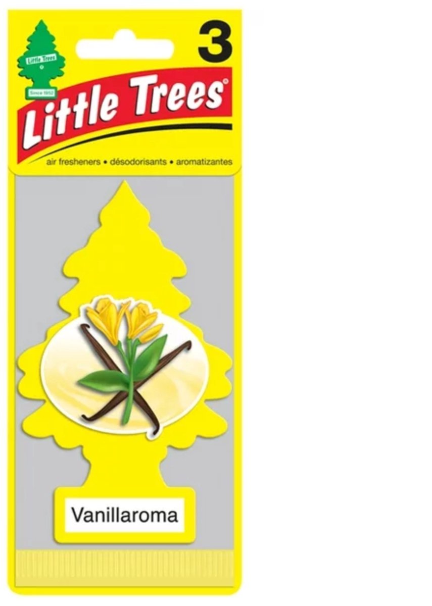 Little Trees Vanillaroma - Luchtverfrisser voor auto - 3-pack, geur vanille