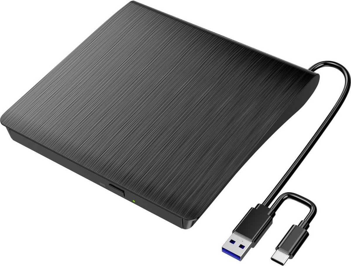 Xlyne Externe DVD-brander USB-A, USB-C, USB-A 2.0 Zwart