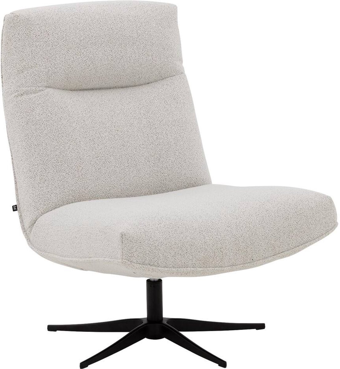 Goossens Fauteuil Isla - Zonder Arm - Stof - Wit