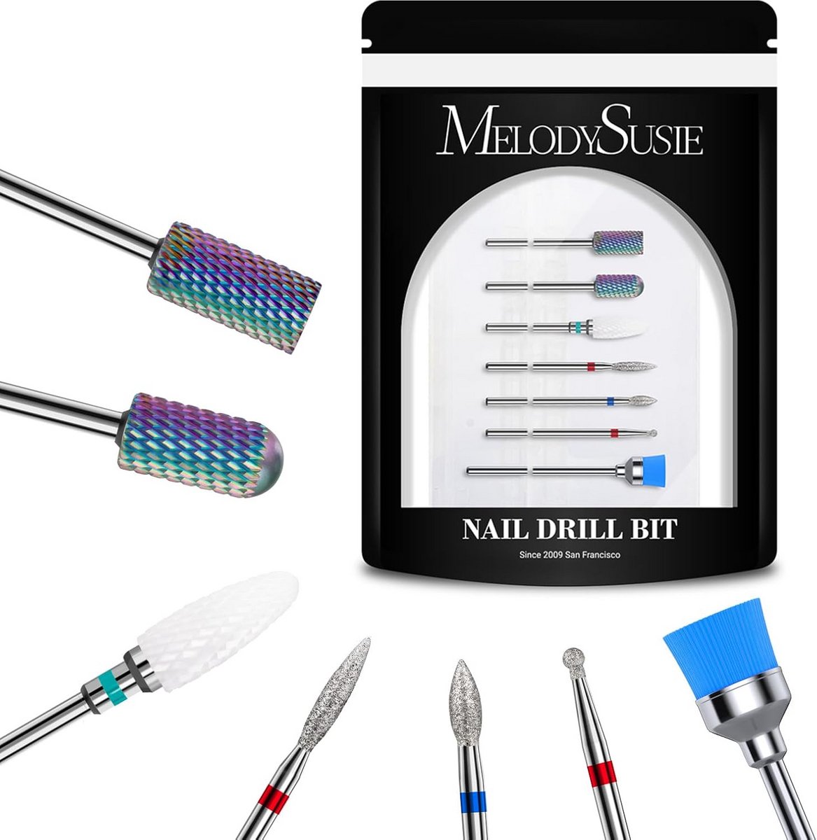Professionele Nagelboren Set - 7 Stuks voor Manicure en Pedicure