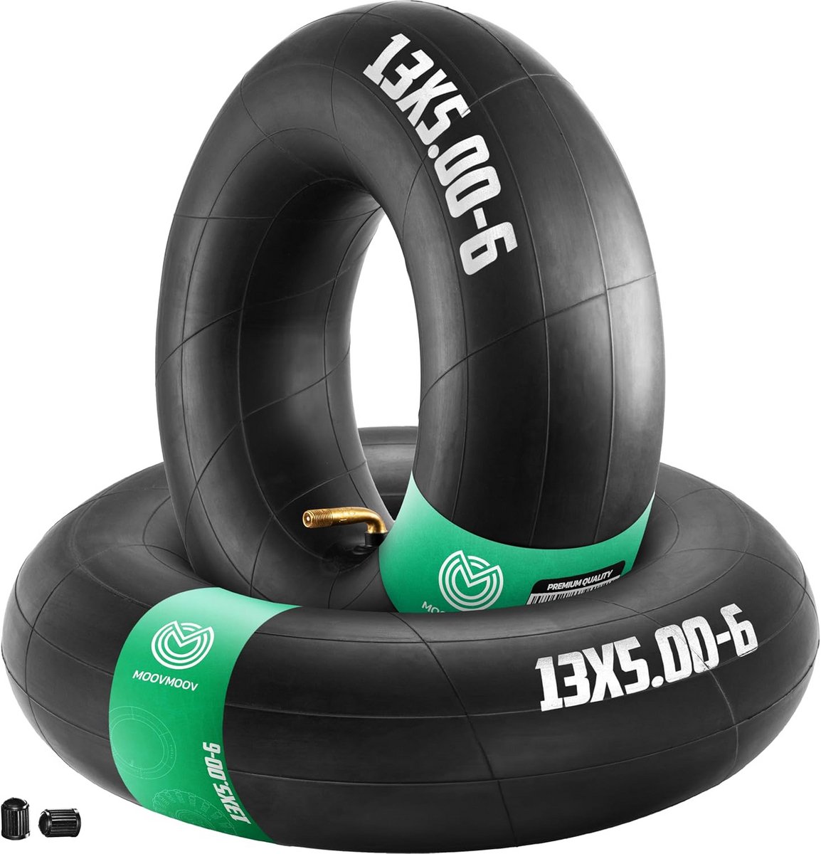 Binnenband 13x5.00-6 met gebogen ventiel TR87 - Geschikt voor grasmaaiers, kruiwagens en tuintrailers