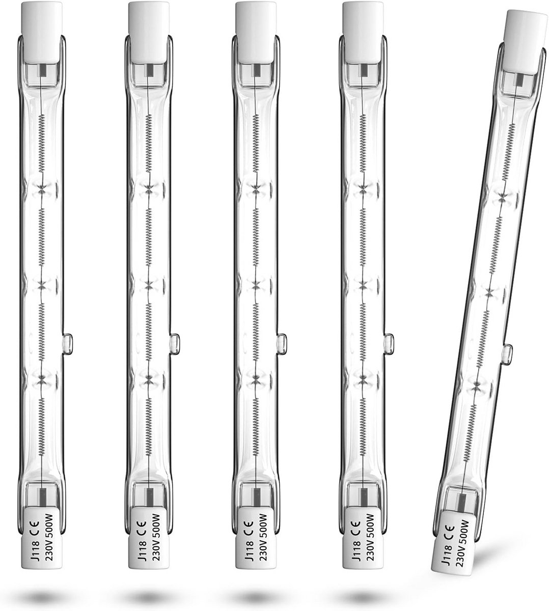 5x R7S 500W Halogeenlamp - Dimbare Warme Witte Veiligheidsschijnwerper voor Landschapsverlichting