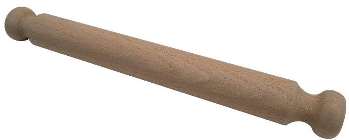 Houten deegrol met vaste handgrepen 60 cm diameter
