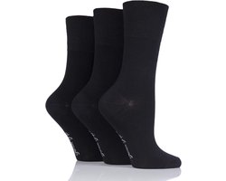 Dames bamboe sokken met Gentle Grip - 3 paar