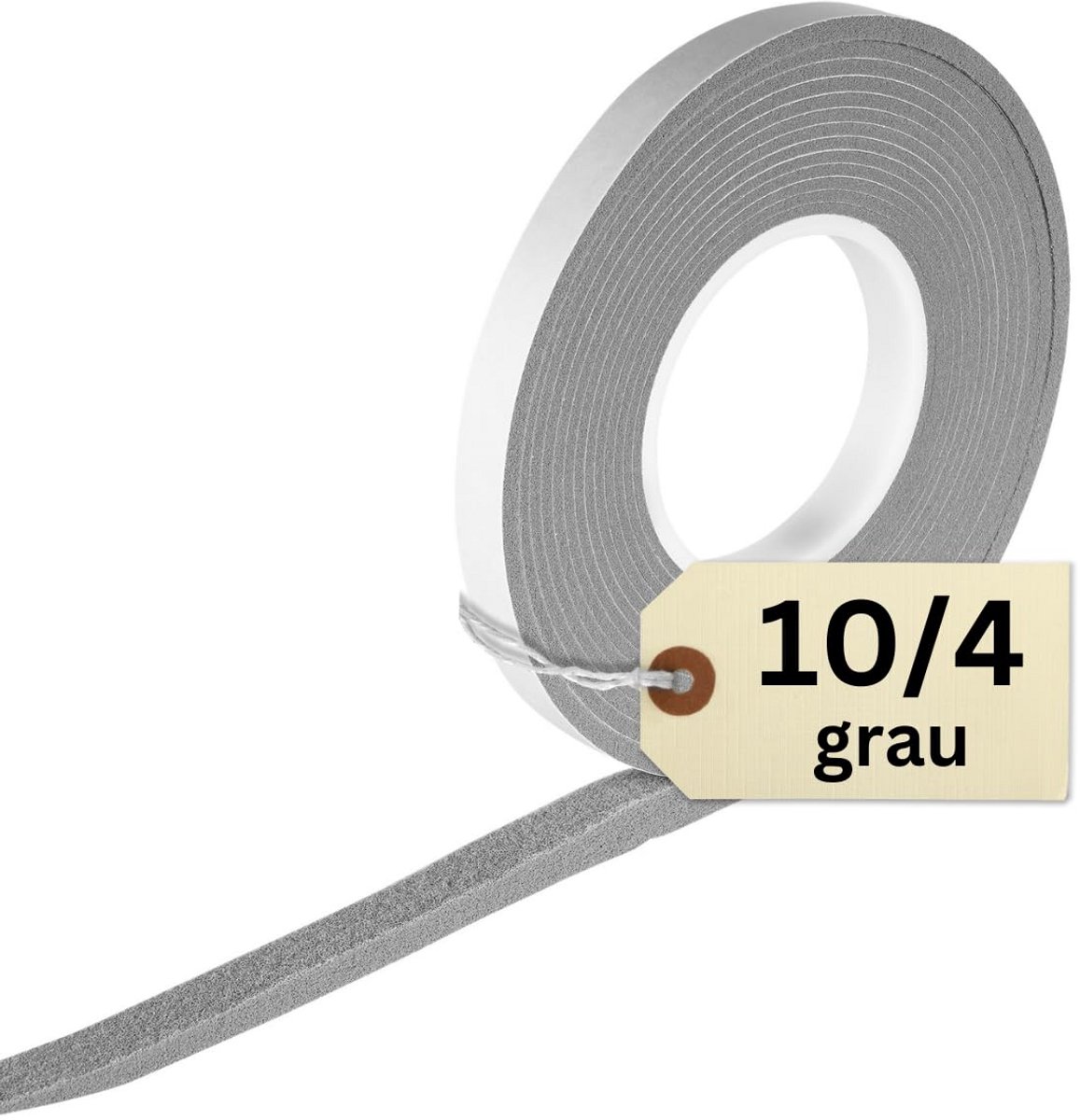Compressietape 10mm voor Afdichting en Isolatie - 8m Lang - Grijs Bandbreedte