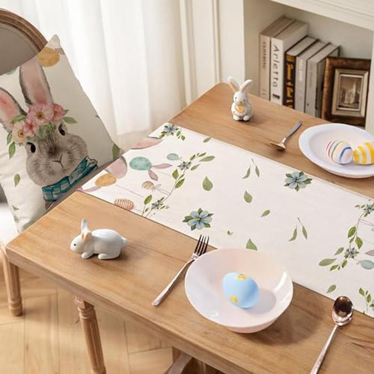 Moderne Tafelloper voor Paasfeest en Lentetafel Decoratie voor Binnen en Buiten
