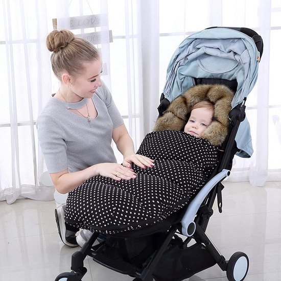 Universele Baby Bunting Voetenzak voor Kinderwagens - Winddicht en Thermo Fleece, Geschikt voor Baby's van 0-3 Jaar, Bruin van Merkloos — afbeelding 2