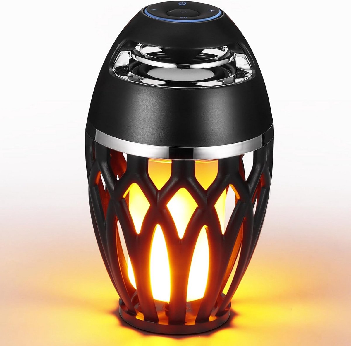 Draadloze Waterdichte Bluetooth Speaker met Realistische LED Vlam Licht - Draagbaar HD Geluid en 8 Uur Speeltijd