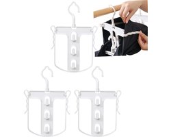 3 stuks Hoodie Droogrek - Winddicht, Draaibaar en Antislip - Huishoudelijke Kleding Droogrek - Draagbaar Winddicht Kledingrek - 15*18cm - Geschikt voor Thuis Balkon Drogen - Wit