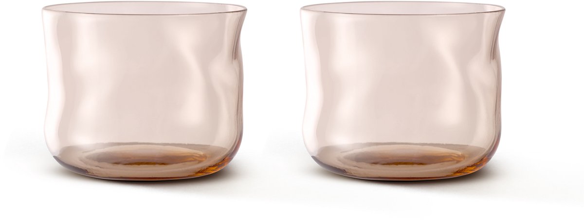 Paveau Swirl Glow - Ribbed Waterglazen - 2 Stuks - Duurzaam Borosilicaatglas