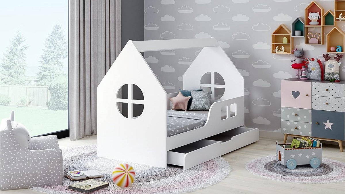 Huisbed Kinderbed 160x80 met Lade - Modern Design en Veilige Randen