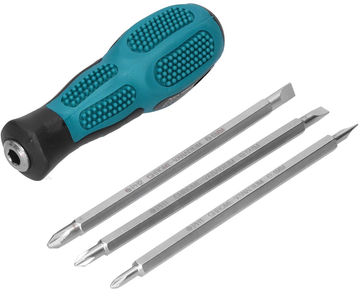 Schroevendraaierbitset, sleufgereedschap, antislip schroevendraaierset, 3 stuks kruisbits voor industriële servicebenodigdheden