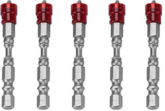 5-delige schroevendraaierbitset S2 staal magnetische kruiskop PH2