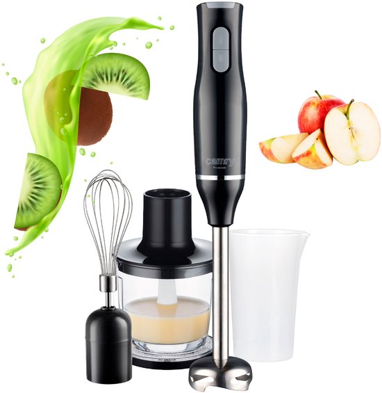 Girmi Frullatore ad Immersione Minipimer 3 in 1 Sbattitore e Tritatutto 2 Velocità Potenza 400 watt colore Bianco - MX1601
