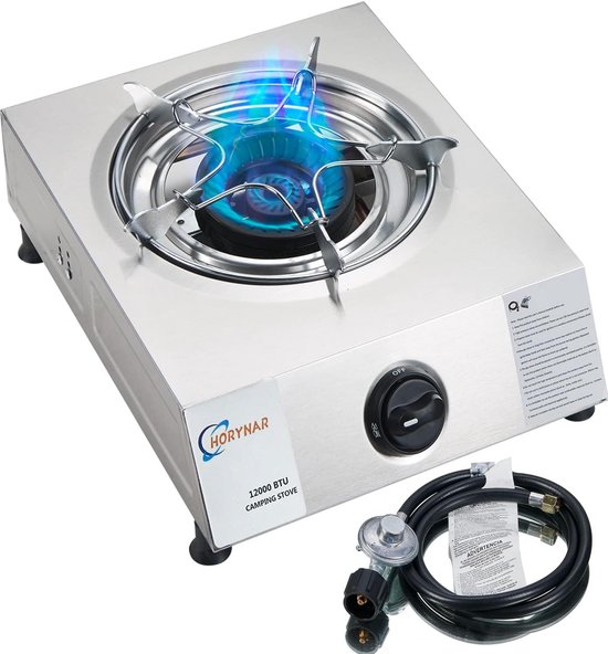 Draagbare Camping Gasbrander met Eén Pit en Adapter — afbeelding 5