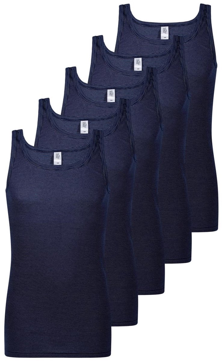 ESGE Heren Onderhemd 5 pack - Fijnrib Ringel