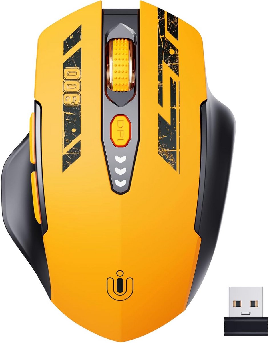 Oplaadbare Draadloze Muis - Ergonomisch & Stil met 4 DPI Niveaus