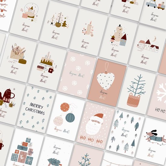 DEEPLAY Kerstkaarten, wenskaarten met enveloppen