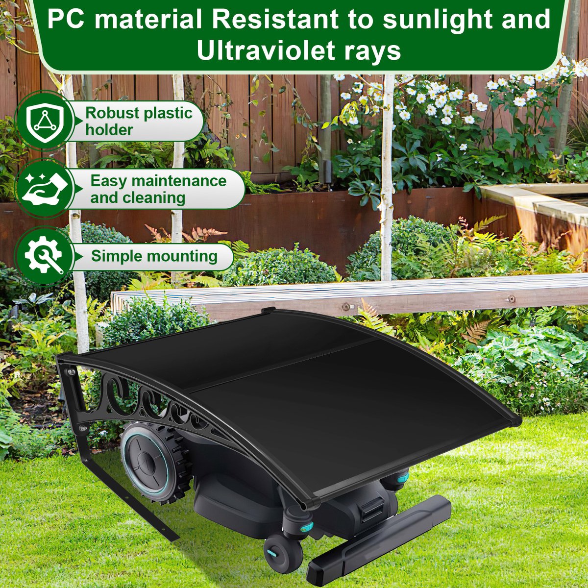 Weerbestendige Robotmaaier Garage met Stevig PC-Platen Dak - afbeelding 3