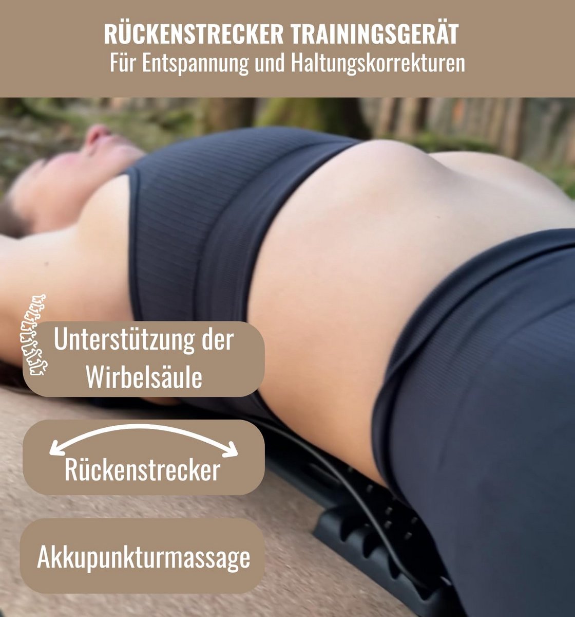 Rugstretcher voor Rugpijn Verlichting en Houding Correctie met Magneetpunten