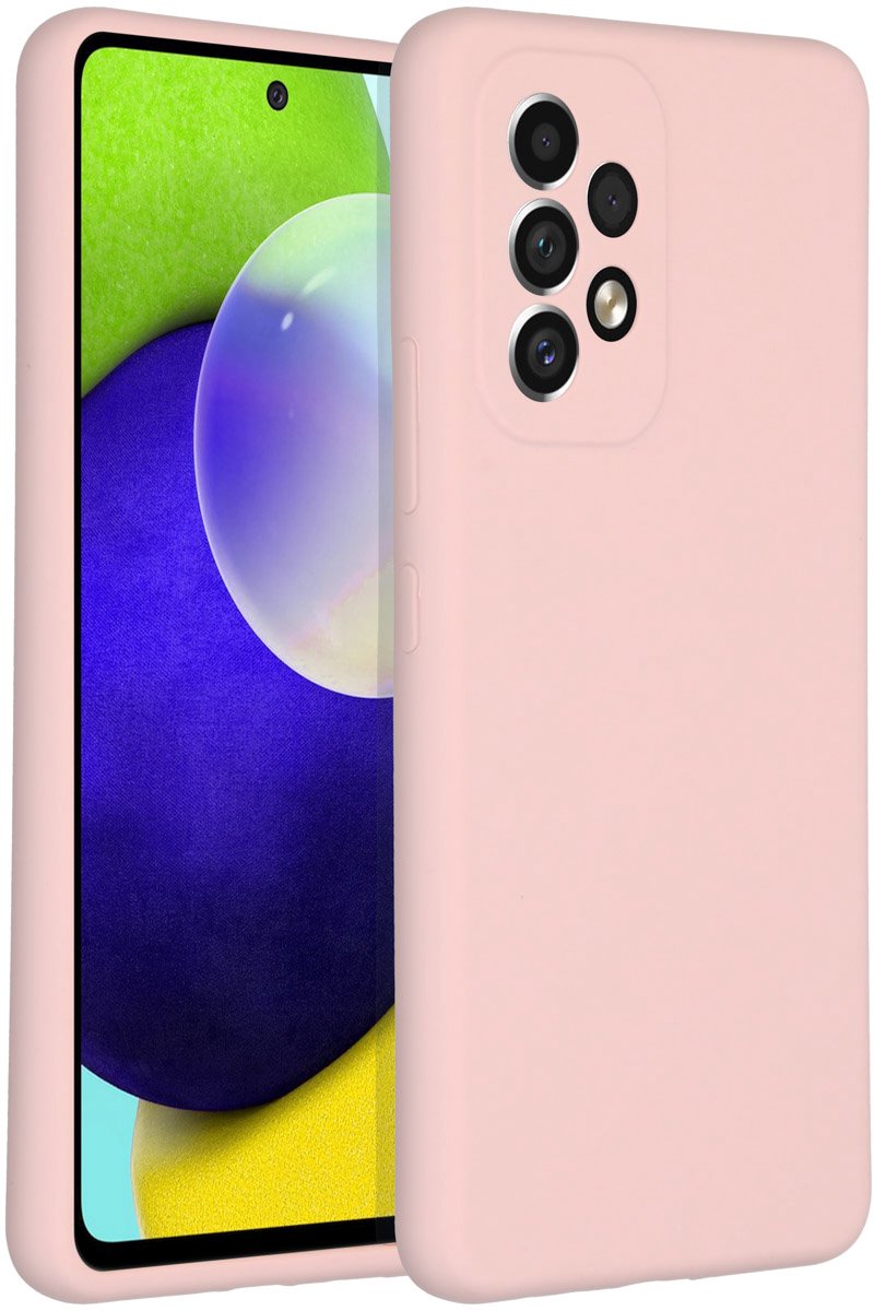 Accezz Liquid Silicone Backcover Samsung Galaxy A53 hoesje - Roze