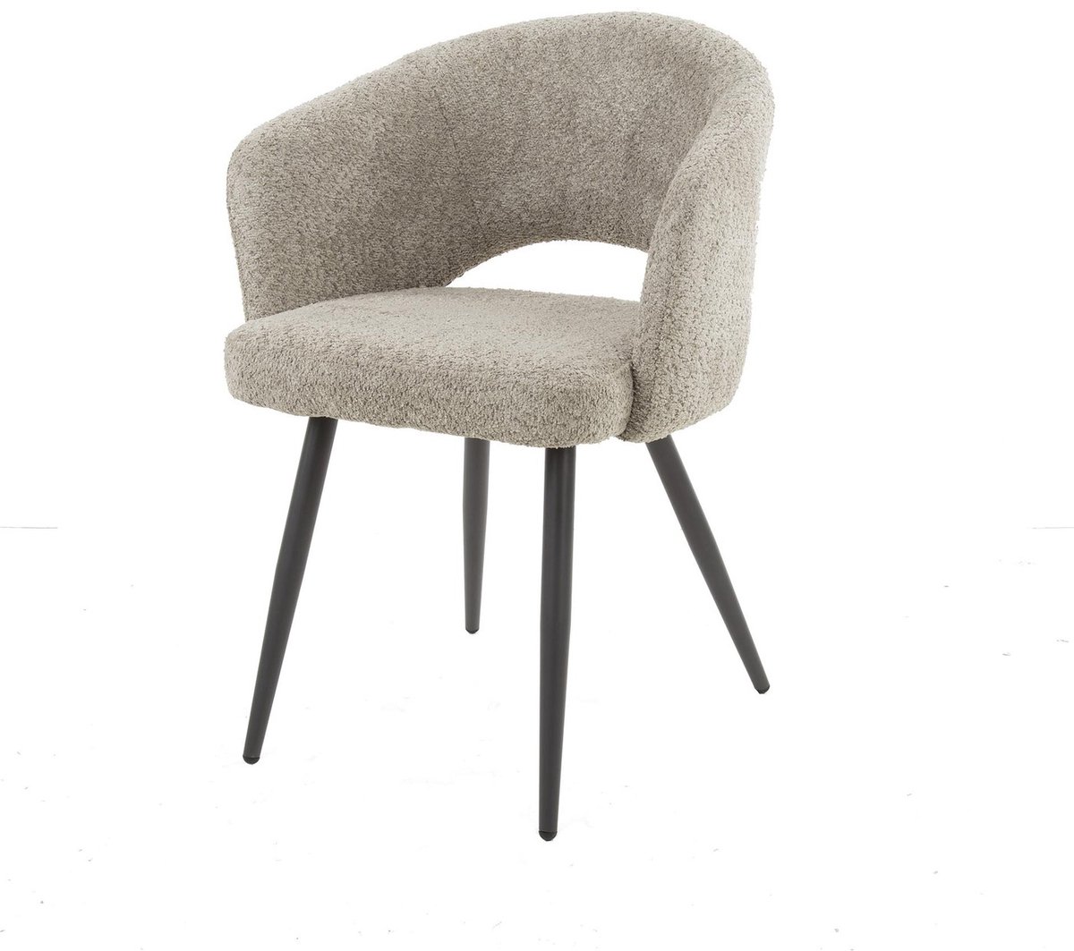Giga Meubel Eetkamerstoel Salon Tissee - Zand Bouclé - Set van 2