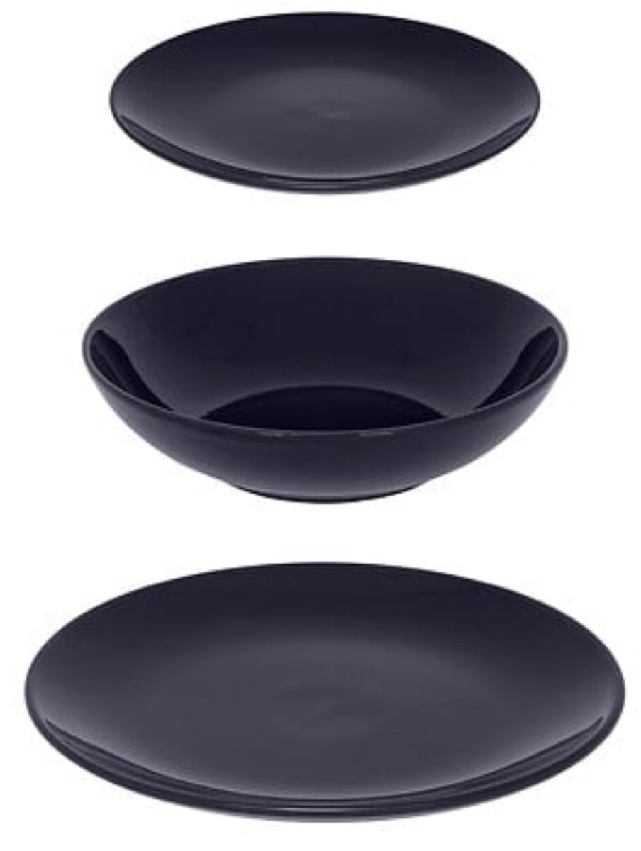 Secret de Gourmet Keramisch Servieset - Blauw, 18 stuks