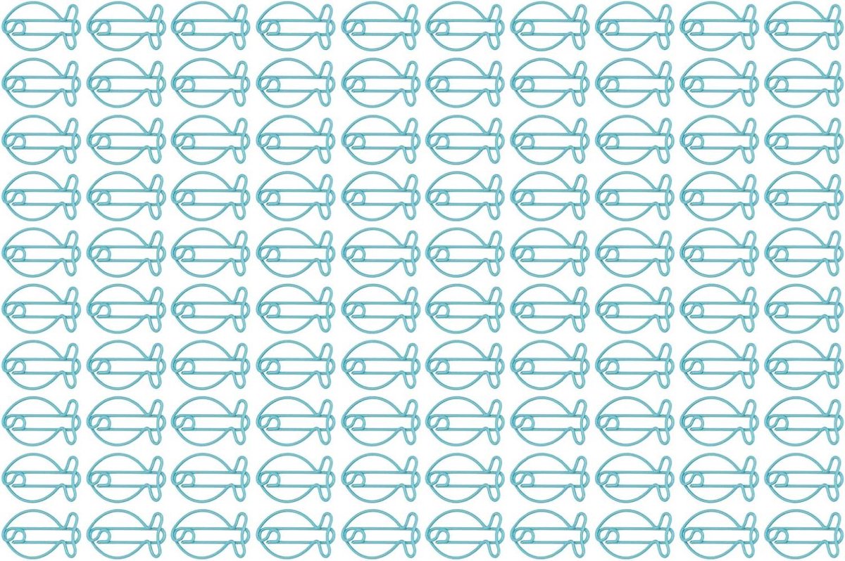 Decoratieve paperclips in visvorm, 100 stuks, metalen bladwijzerclips voor kantoor en schoolbenodigdheden.
