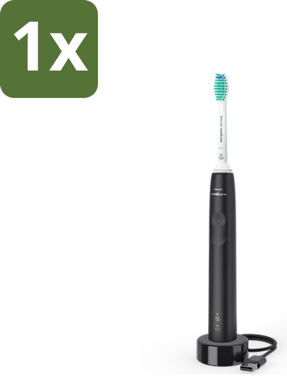 Philips Sonicare - Elektrische Tandenborstel - Power Series 3100 Zwart - HX3671/14 - 1 stuk