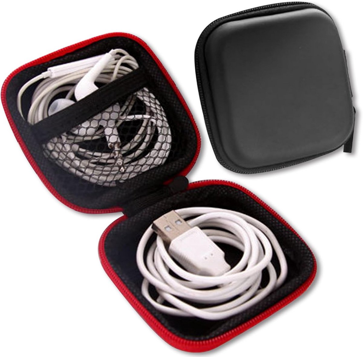 Set van 2 Universele Hardcases voor Oordopjes en Kleine Accessoires