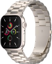 Bracelet iMoshion Convient pour Apple Watch Strap Series 1 / 2 / 3 / 4 / 5 / 6 / 7 / 8 / 9 / SE / Ultra (2) - 42 / 44 / 45 / 49 mm - Bracelet en acier iMoshion - Starlight