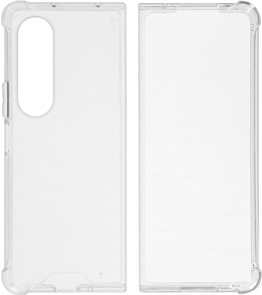 Accezz Hoesje Siliconen Geschikt voor Samsung Galaxy Z Fold 4 - Accezz Clear Backcover - Transparant