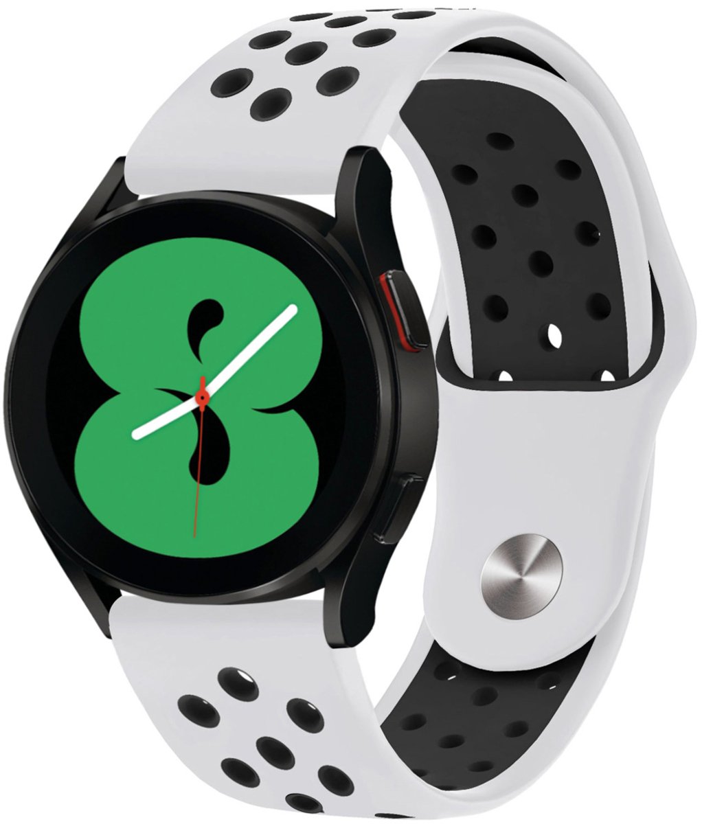 imoshion Siliconen sportbandje - Universeel 20 mm aansluiting - White / Black