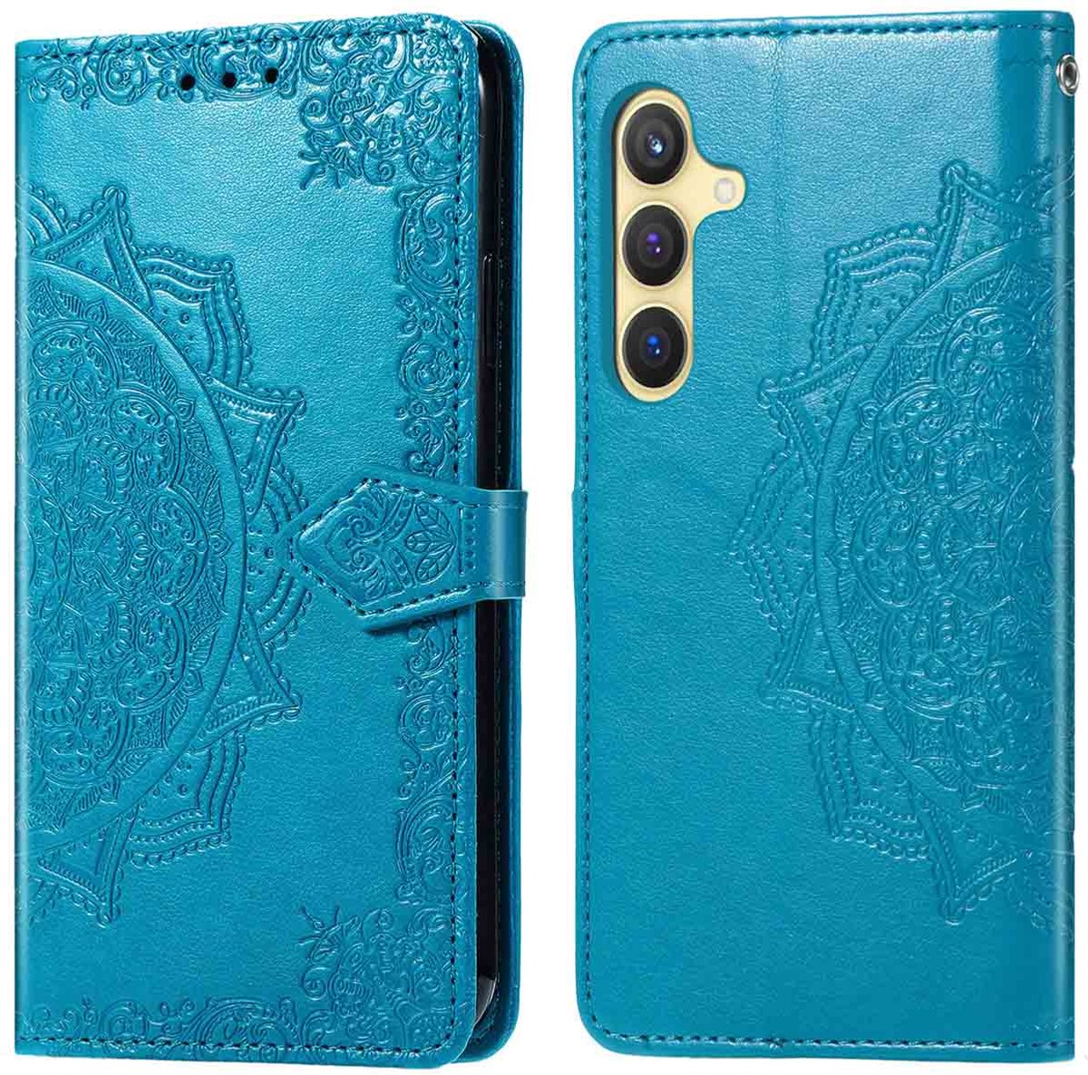 imoshion Hoesje - Geschikt voor Samsung Galaxy S25 Plus - Mandala Bookcase - Turquoise