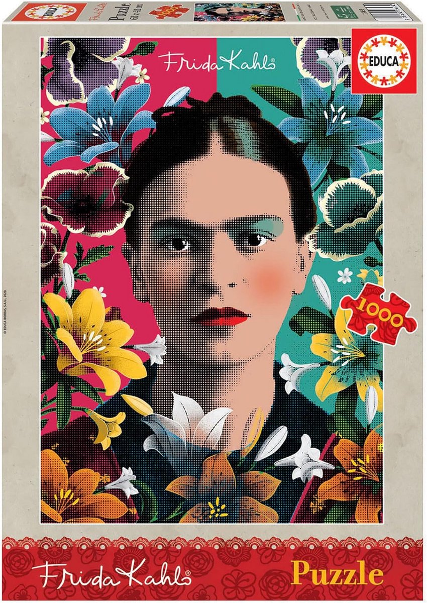 1000-Delige Ineens Legpuzzel voor Volwassenen met Frida Kahlo Kunst