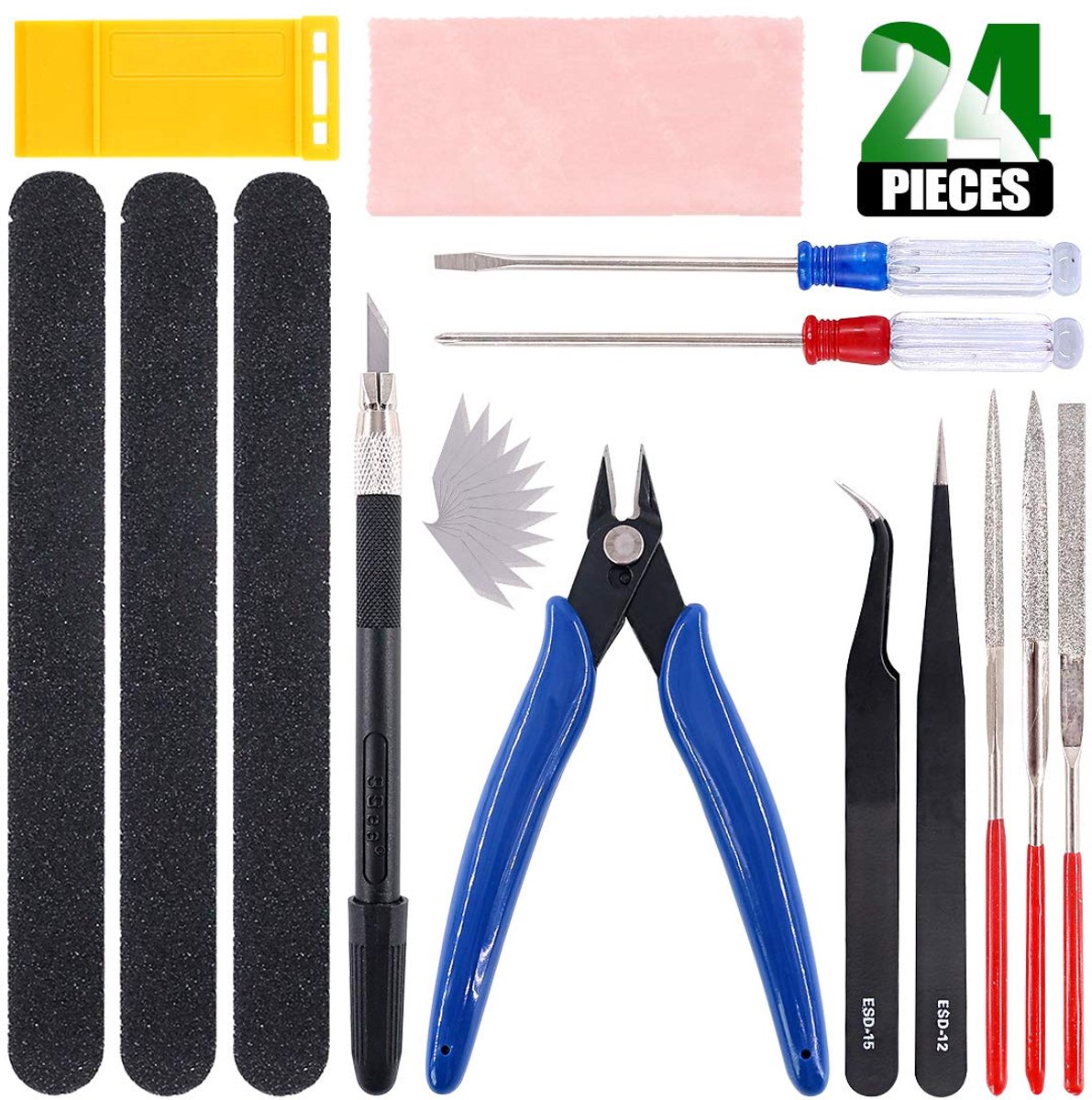 IMPERATORIS® Modelbouw Gereedschapsset voor Hobby – Reparatie- en Bouwgereedschap voor Modelbouw – Complete Hobby Gereedschap Set – 24 stuks