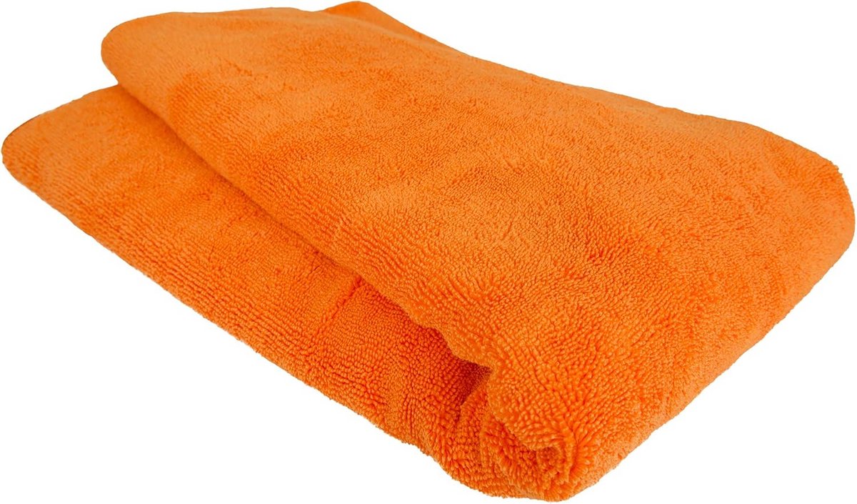 Grote oranje microvezel droogdoek 90 x 60 cm - krasvrij en super absorberend