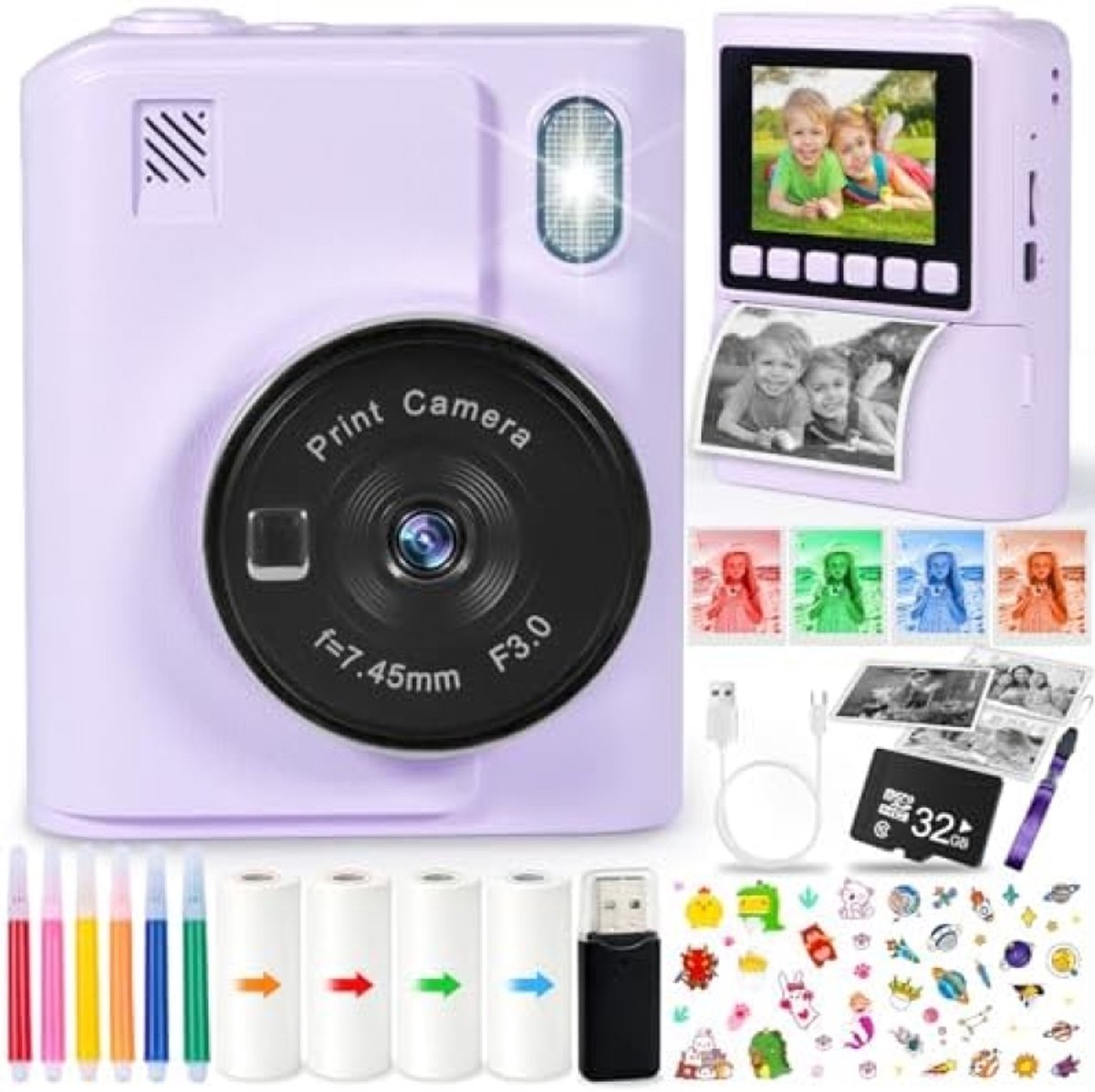Kinder Instant Camera - Leuke Fotocamera voor Jongens en Meisjes