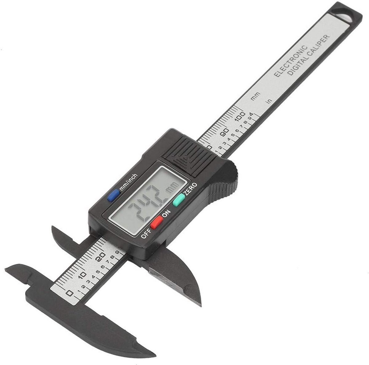 Digitale schuifmaat 4 inch - Digitale meetliniaal met groot LCD-display en meetbereik 0-100 mm
