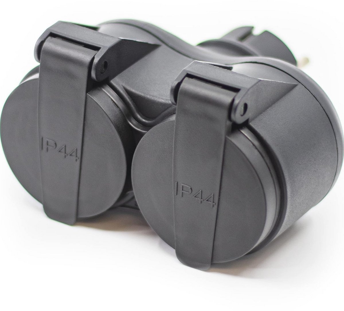 Dubbel Stopcontact voor Vochtige Ruimtes - Spatwaterdicht en Geaard - IP44 - 2 Stuks