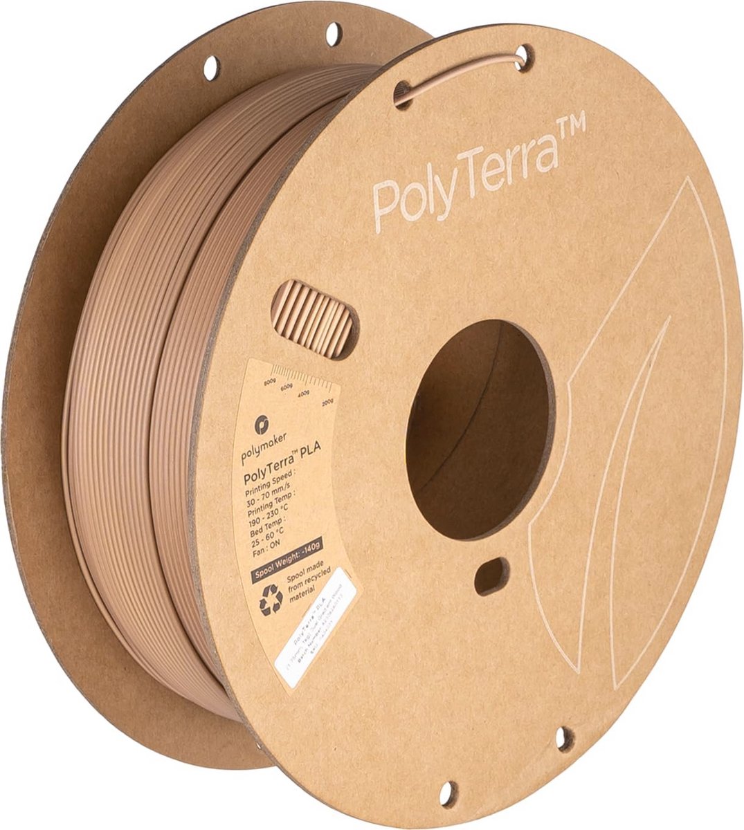 Gradient PLA 3D-printfilament - 1.75mm - 1kg - Houtkleur
