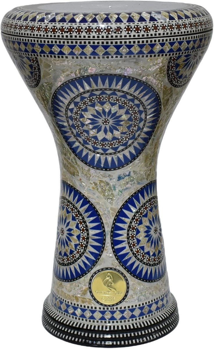 17 Inch Handgemaakte Egyptische Darbuka Handtrommel met Parelmoer Inleg
