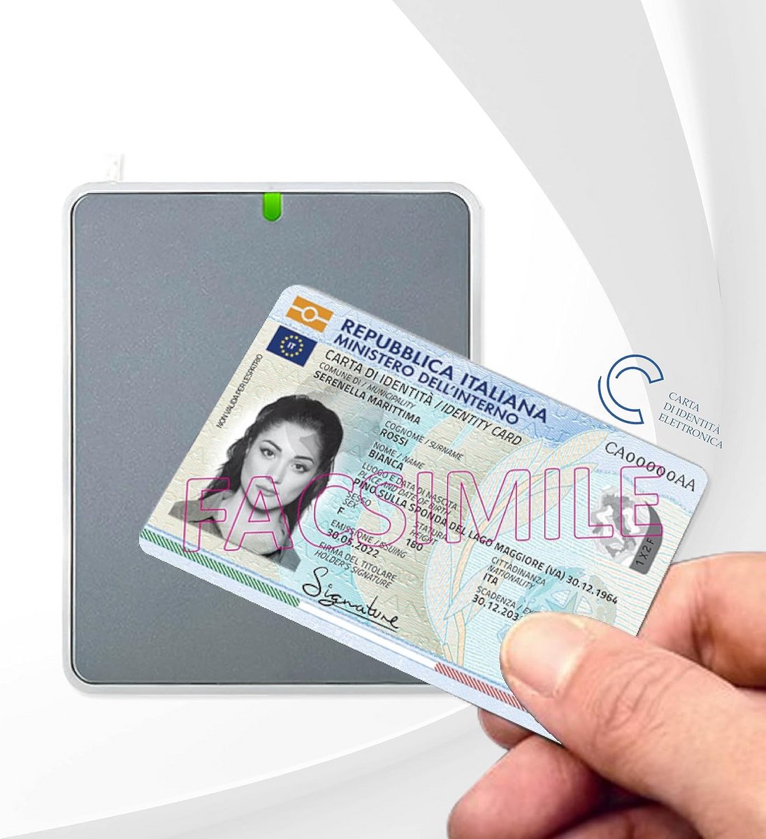 Elektronische ID-kaartlezer voor toegang tot digitale diensten – NFC- en RFID-compatibel