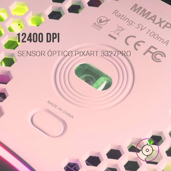 Ultralichte Gaming Muis met RGB Verlichting en 12400 DPI — afbeelding 5