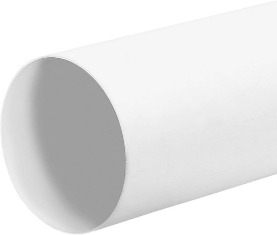 Close-up van de open ronde witte ventilatiebuis.