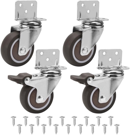 Xahpower Meubelwielen 50 mm, Draagvermogen tot 100 kg, Zware Wielen