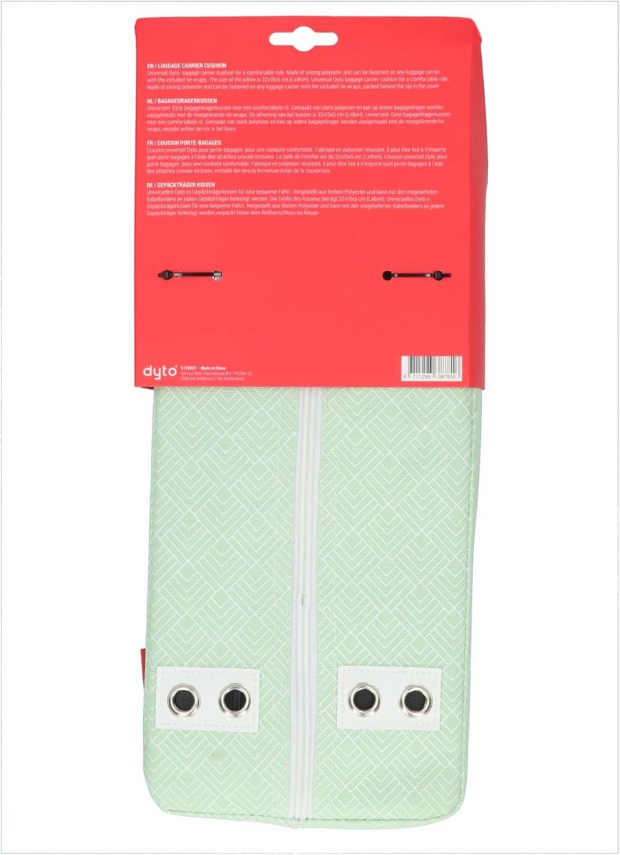 Unisex Volwassenen Mintgroen Bagagedragerkussen - Comfortabel en Universeel